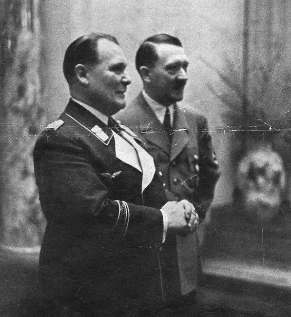 Adolf Hitler and Hermann Göring on the occasion of Göring's 45th birthday